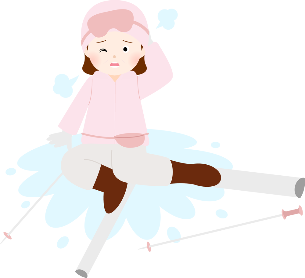 スキーする人のイラスト