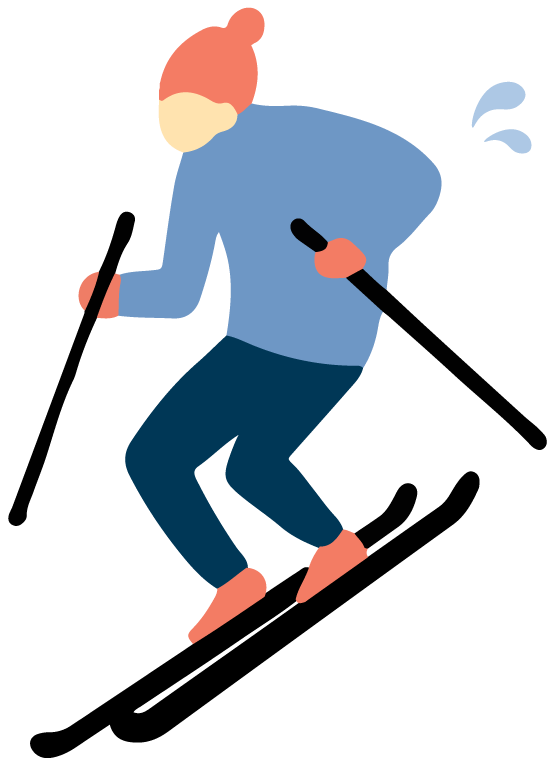 スキーヤーのイラスト