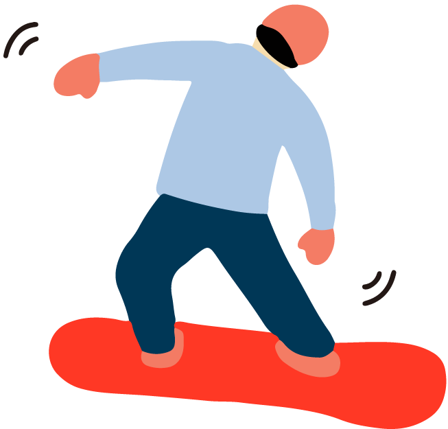 スキーヤーのイラスト