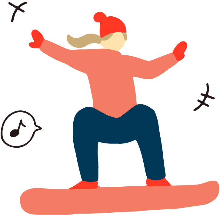 スキーヤーのイラスト