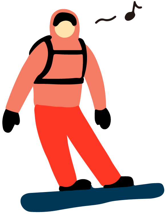 スキーヤーのイラスト