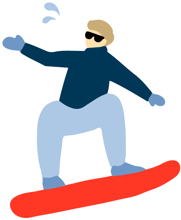 スキーヤーのイラスト