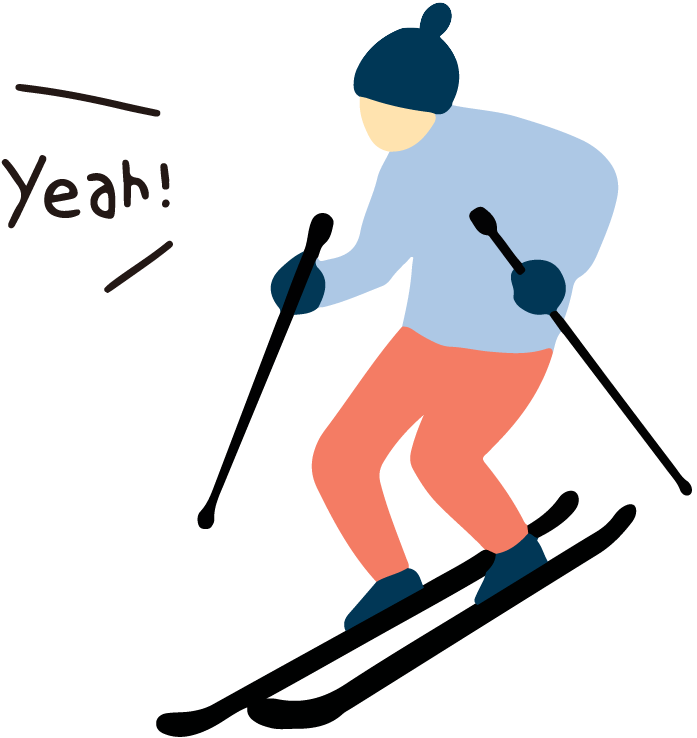 スキーヤーのイラスト