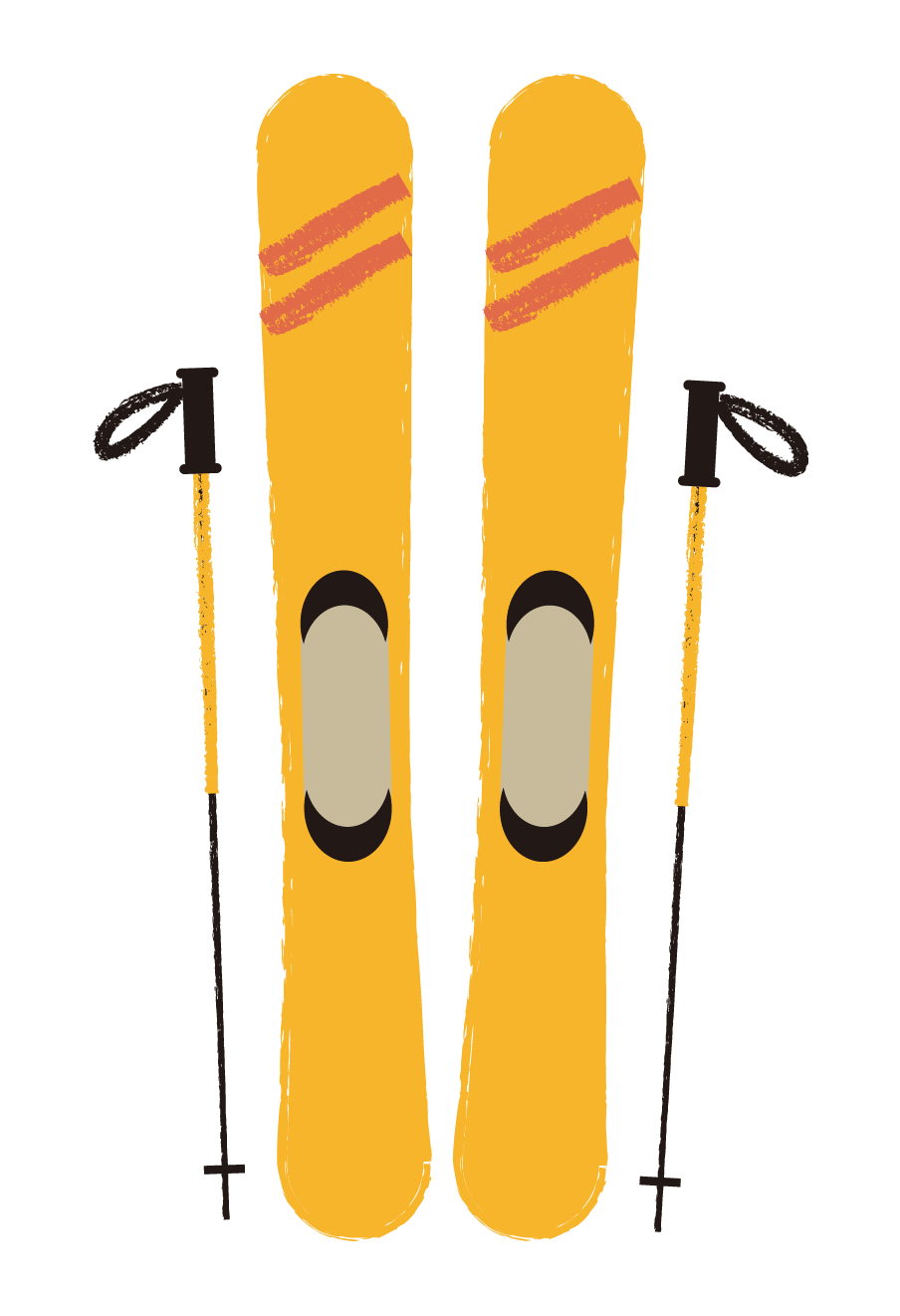 スキー板のイラスト