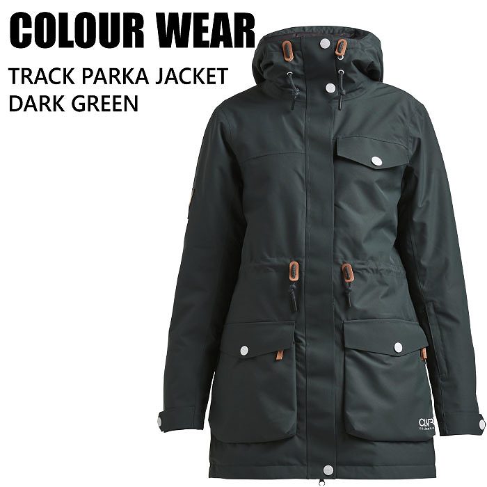 COLOUR WEAR カラーウエア ウェア TRACK PARKA 21-22 DARK GREEN レディース ジャケット スノーボード