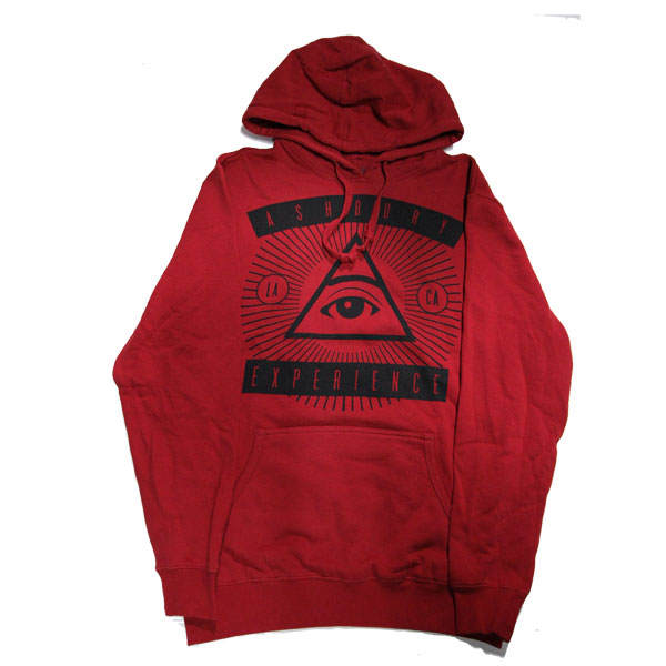 【ASHBURY】アシュベリー【DARKSIDE PULLOVER HOOD】Red【プルオーバー】パーカー【インナー】正規品【SNOWBOARD】スノーボード