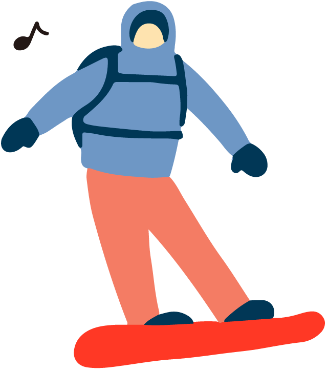 スキーヤーのイラスト